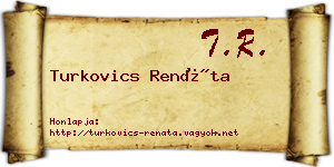 Turkovics Renáta névjegykártya