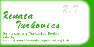 renata turkovics business card